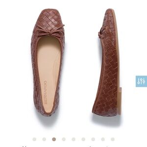 Gwynn Woven Ballet Flat Mahogany Glove Leather - 9.5